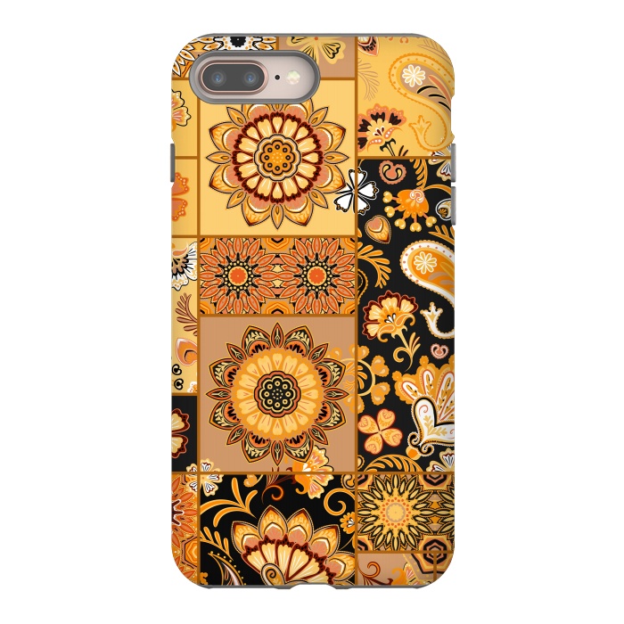 iPhone 7 plus StrongFit Patchwork with Paisley and Mandala in Colorful by ArtsCase
