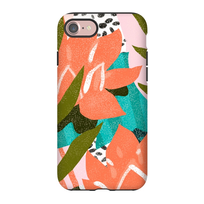 iPhone 7 StrongFit Forever in My Garden | Abstract Botanical Nature Plants Floral Painting | Quirky Modern Contemporary by Uma Prabhakar Gokhale