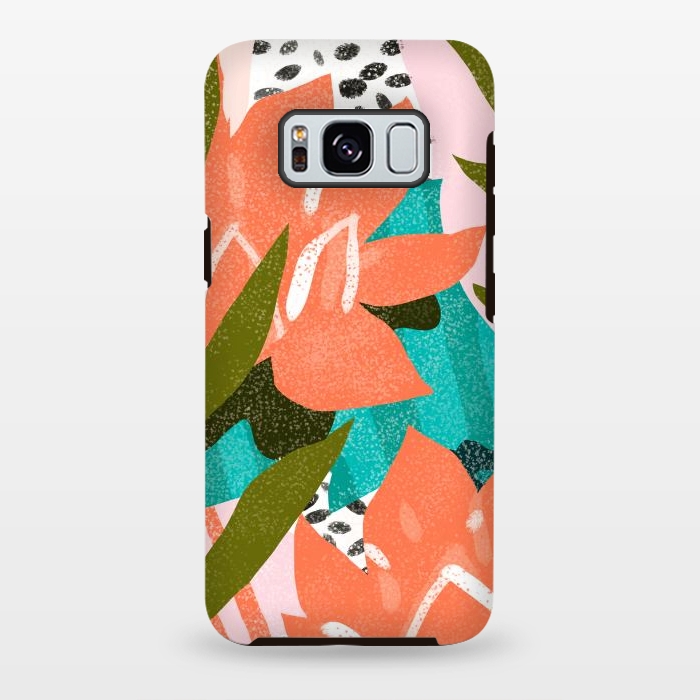 Galaxy S8 plus StrongFit Forever in My Garden | Abstract Botanical Nature Plants Floral Painting | Quirky Modern Contemporary by Uma Prabhakar Gokhale