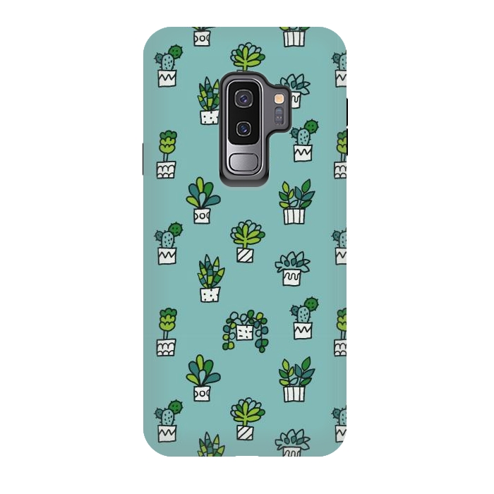 Galaxy S9 plus StrongFit Cute house plants by Anna Alekseeva