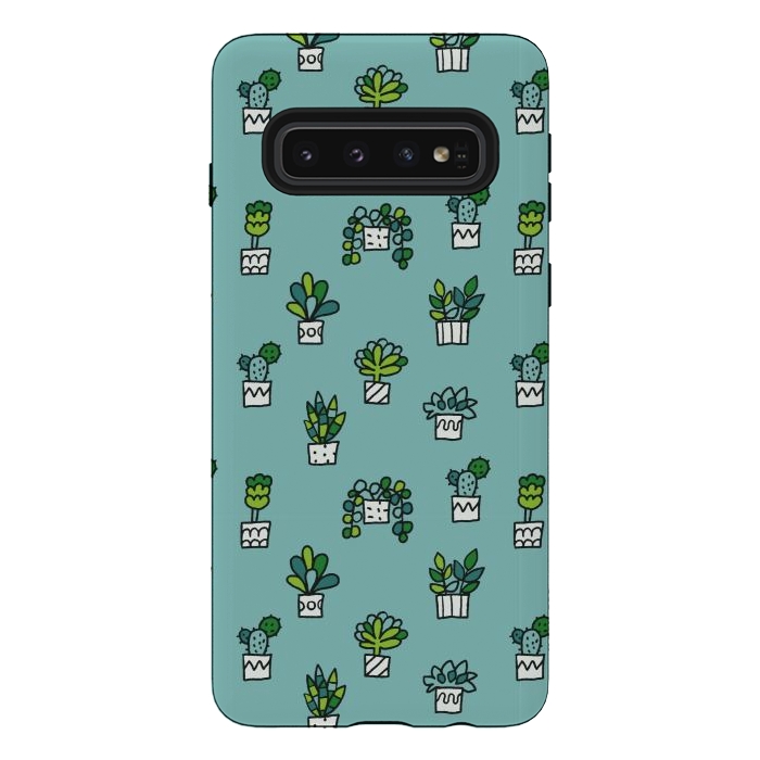 Galaxy S10 StrongFit Cute house plants by Anna Alekseeva