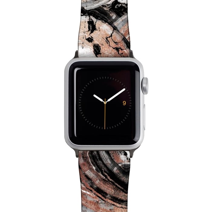 Watch 38mm / 40mm Strap PU leather Rose gold geode marble by Oana 
