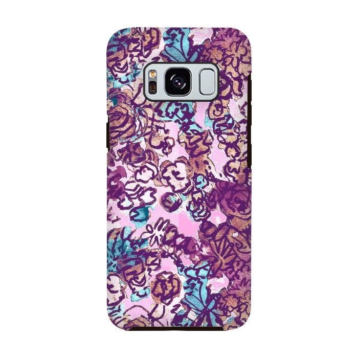 Galaxy S8 StrongFit Vintage Rose by Julia Pellizzari