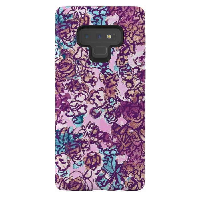Galaxy Note 9 StrongFit Vintage Rose by Julia Pellizzari