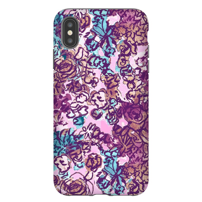 iPhone Xs Max StrongFit Vintage Rose by Julia Pellizzari