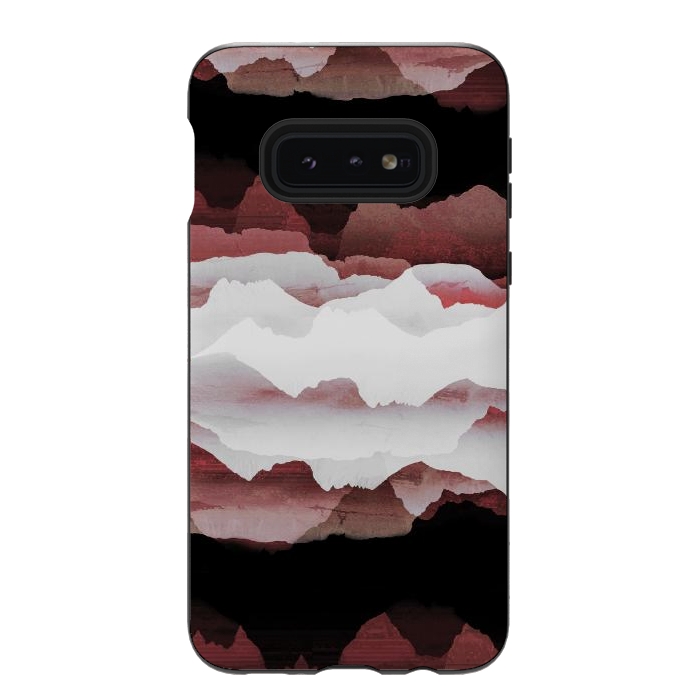 Galaxy S10e StrongFit Faded copper mountains by Oana 