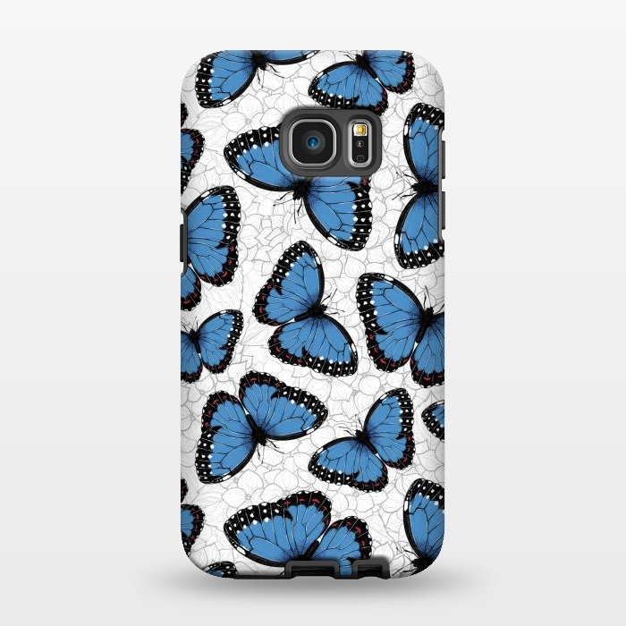 Galaxy S7 EDGE StrongFit Blue morpho butterflies by Katerina Kirilova