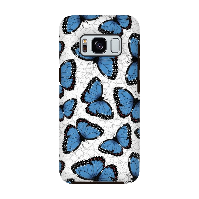 Galaxy S8 StrongFit Blue morpho butterflies by Katerina Kirilova