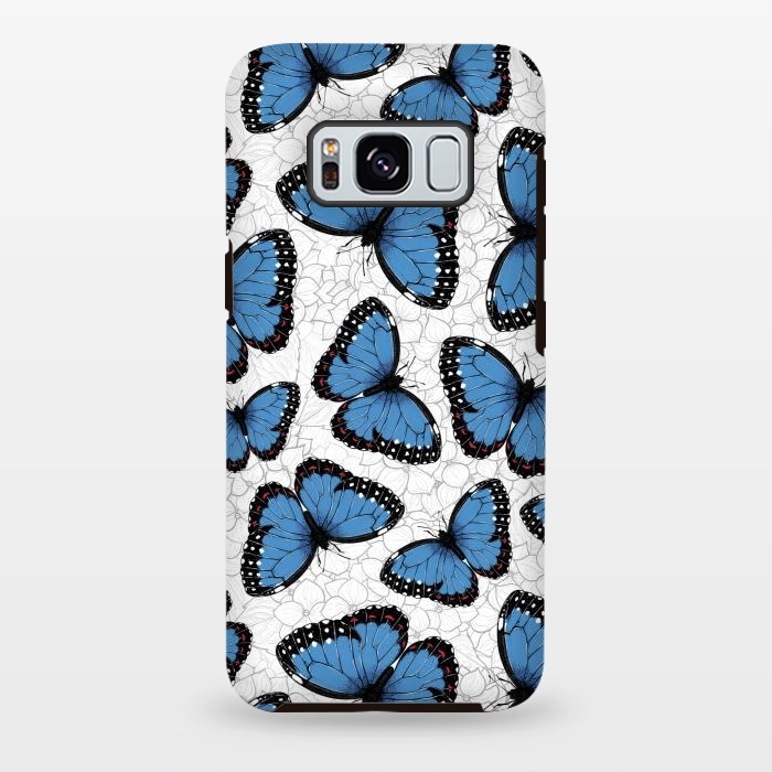 Galaxy S8 plus StrongFit Blue morpho butterflies by Katerina Kirilova