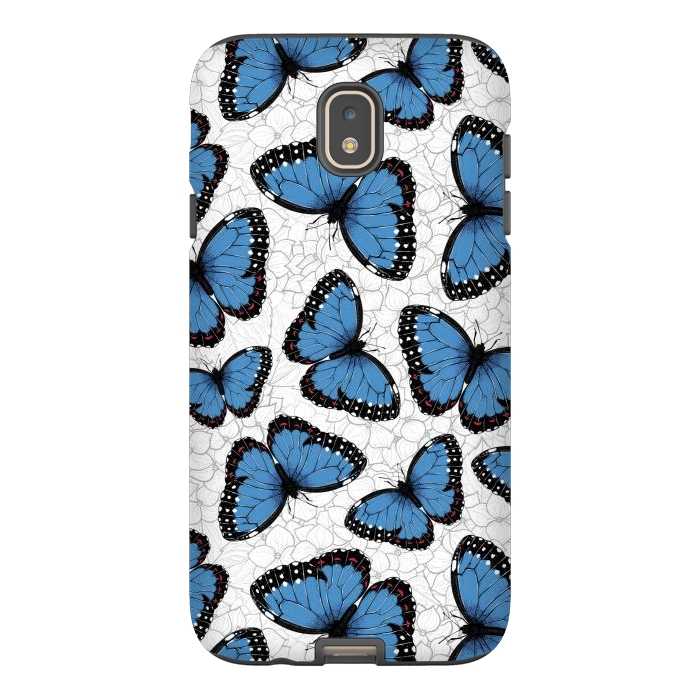 Galaxy J7 StrongFit Blue morpho butterflies by Katerina Kirilova
