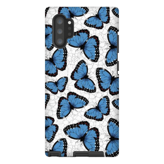 Galaxy Note 10 plus StrongFit Blue morpho butterflies by Katerina Kirilova