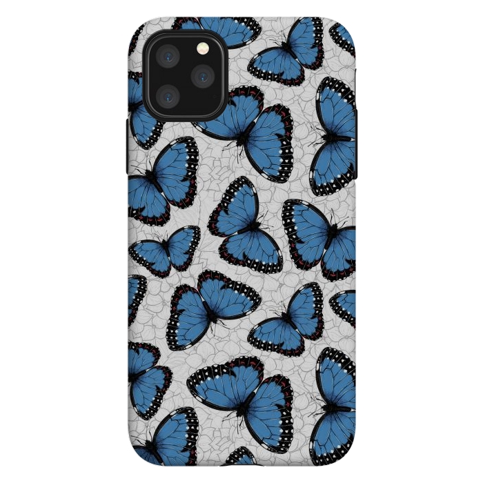 iPhone 11 Pro Max StrongFit Blue morpho butterflies by Katerina Kirilova