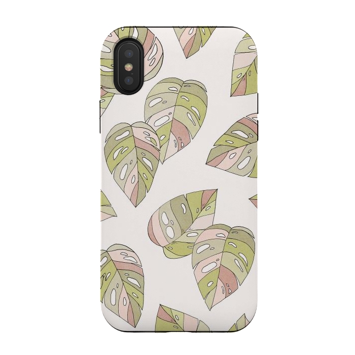 iPhone Xs / X StrongFit Dancing Leaves by Barlena