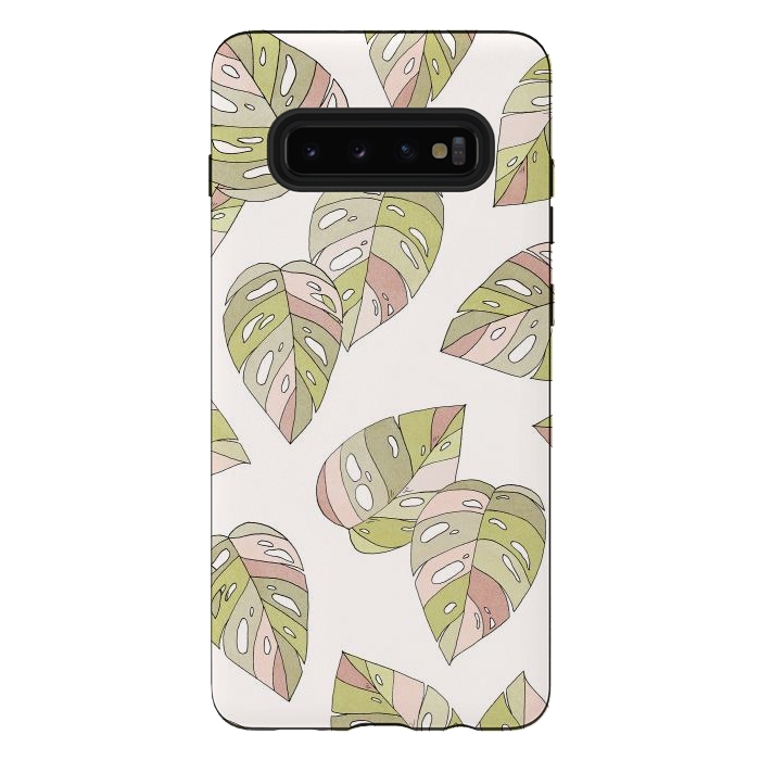 Galaxy S10 plus StrongFit Dancing Leaves by Barlena