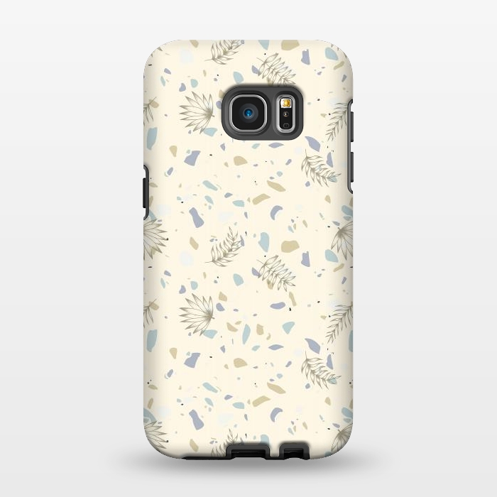 Galaxy S7 EDGE StrongFit Leaves on Terrazzo by Barlena