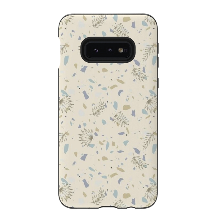Galaxy S10e StrongFit Leaves on Terrazzo by Barlena