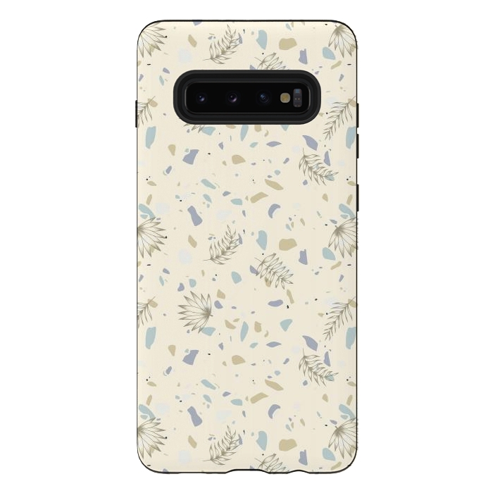 Galaxy S10 plus StrongFit Leaves on Terrazzo by Barlena