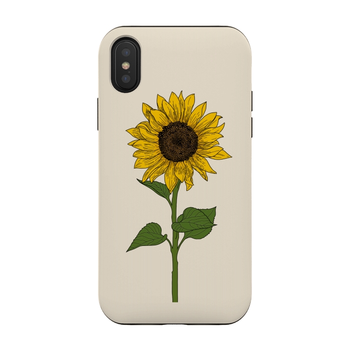 iPhone Xs / X StrongFit Sunflower by Jms