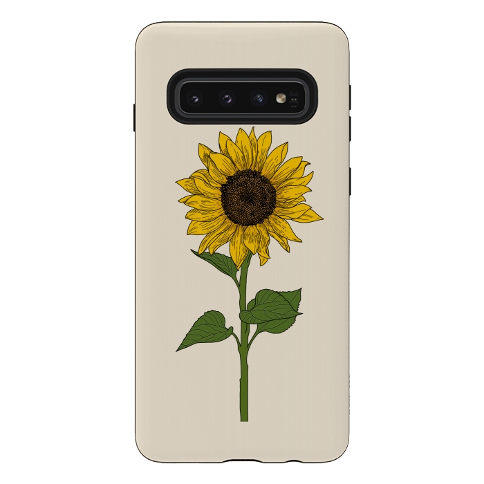 Galaxy S10 StrongFit Sunflower by Jms