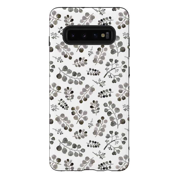 Galaxy S10 plus StrongFit inky branches by Alena Ganzhela