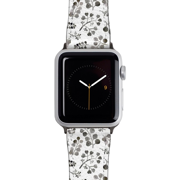 Watch 38mm / 40mm Strap PU leather inky branches by Alena Ganzhela