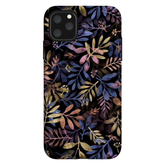 iPhone 11 Pro Max StrongFit colorful branches on a black background by Alena Ganzhela