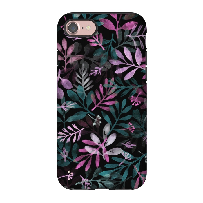 iPhone 7 StrongFit pink and green branches by Alena Ganzhela