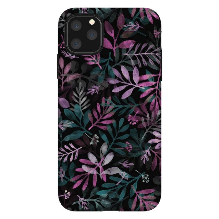iPhone 11 Pro Max StrongFit pink and green branches by Alena Ganzhela