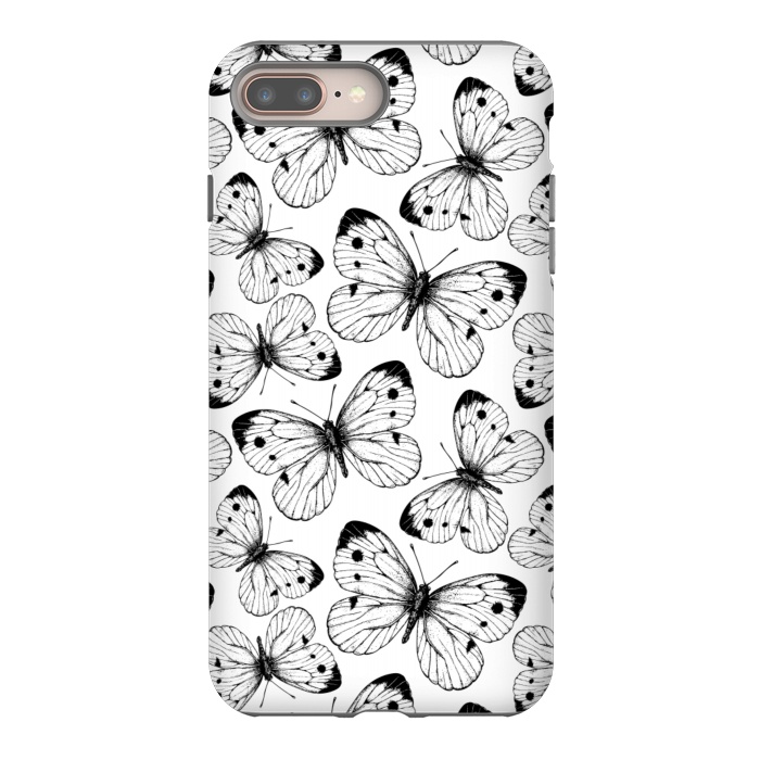 iPhone 7 plus StrongFit Cabbage butterfly pattern by Katerina Kirilova
