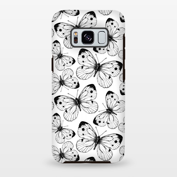 Galaxy S8 plus StrongFit Cabbage butterfly pattern by Katerina Kirilova