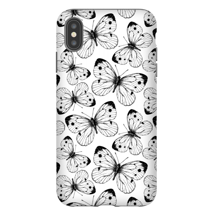 iPhone Xs Max StrongFit Cabbage butterfly pattern by Katerina Kirilova