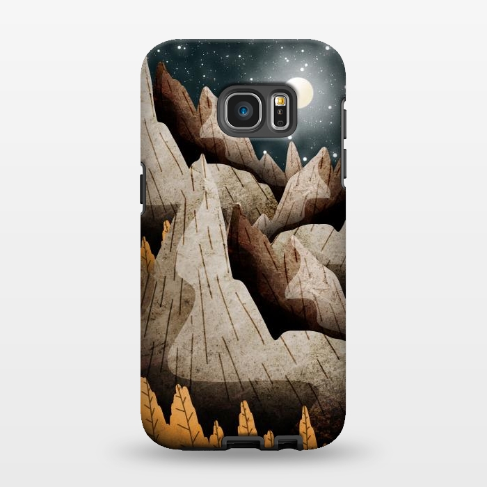 Galaxy S7 EDGE StrongFit Mountainous mountain and peaks by Steve Wade (Swade)