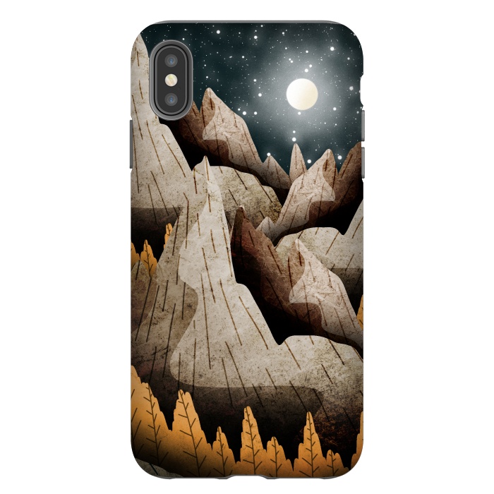 iPhone Xs Max StrongFit Mountainous mountain and peaks by Steve Wade (Swade)