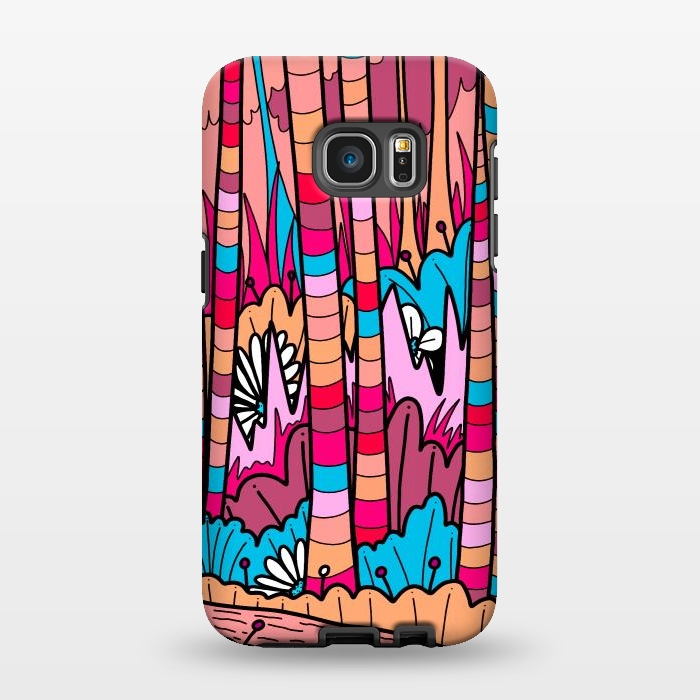 Galaxy S7 EDGE StrongFit Stripe line forest by Steve Wade (Swade)