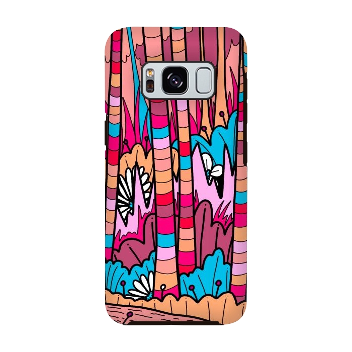 Galaxy S8 StrongFit Stripe line forest by Steve Wade (Swade)