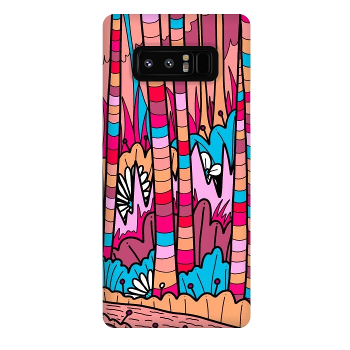 Galaxy Note 8 StrongFit Stripe line forest by Steve Wade (Swade)