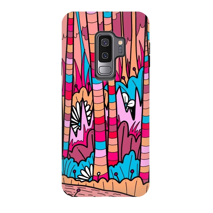 Galaxy S9 plus StrongFit Stripe line forest by Steve Wade (Swade)