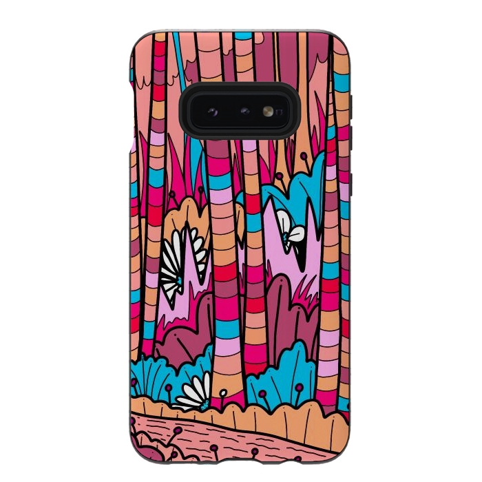 Galaxy S10e StrongFit Stripe line forest by Steve Wade (Swade)