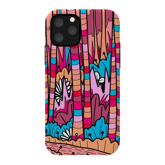 iPhone 11 Pro StrongFit Stripe line forest by Steve Wade (Swade)
