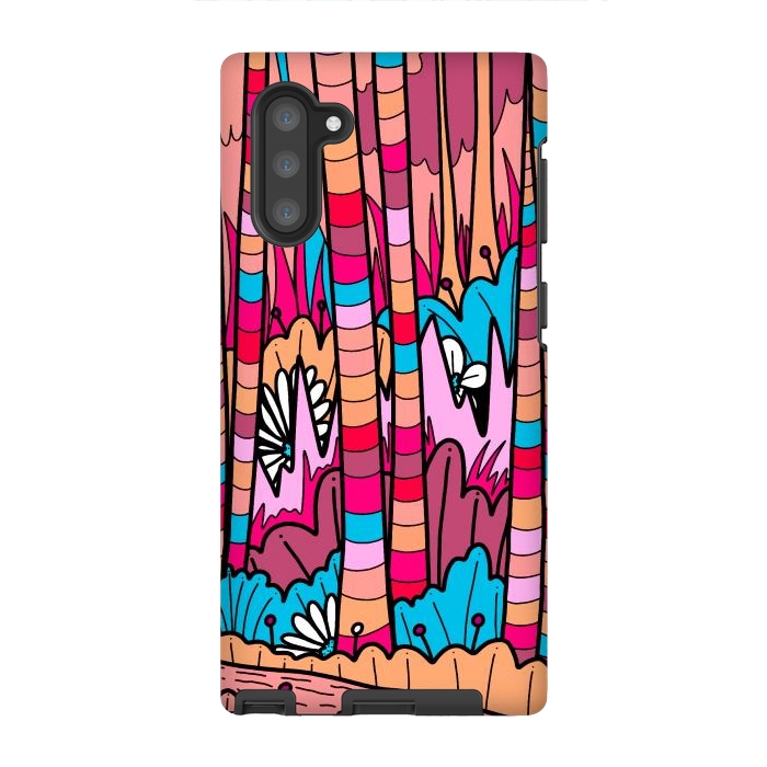 Galaxy Note 10 StrongFit Stripe line forest by Steve Wade (Swade)