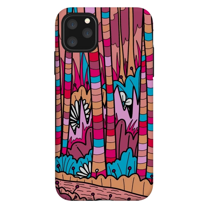 iPhone 11 Pro Max StrongFit Stripe line forest by Steve Wade (Swade)