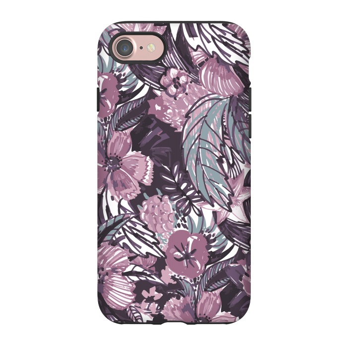 iPhone 7 StrongFit Modern sketched flower bouquet by Oana 