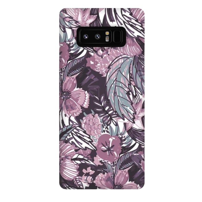 Galaxy Note 8 StrongFit Modern sketched flower bouquet by Oana 
