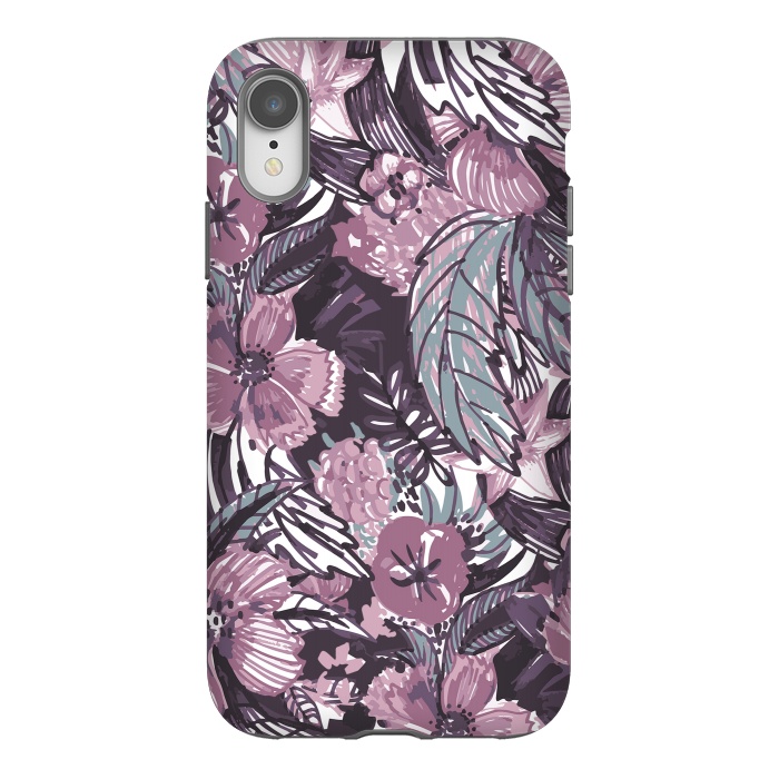 iPhone Xr StrongFit Modern sketched flower bouquet by Oana 