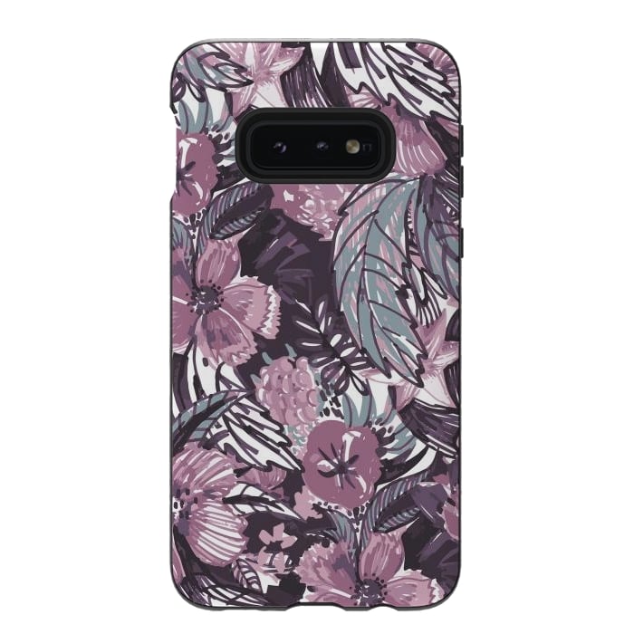 Galaxy S10e StrongFit Modern sketched flower bouquet by Oana 