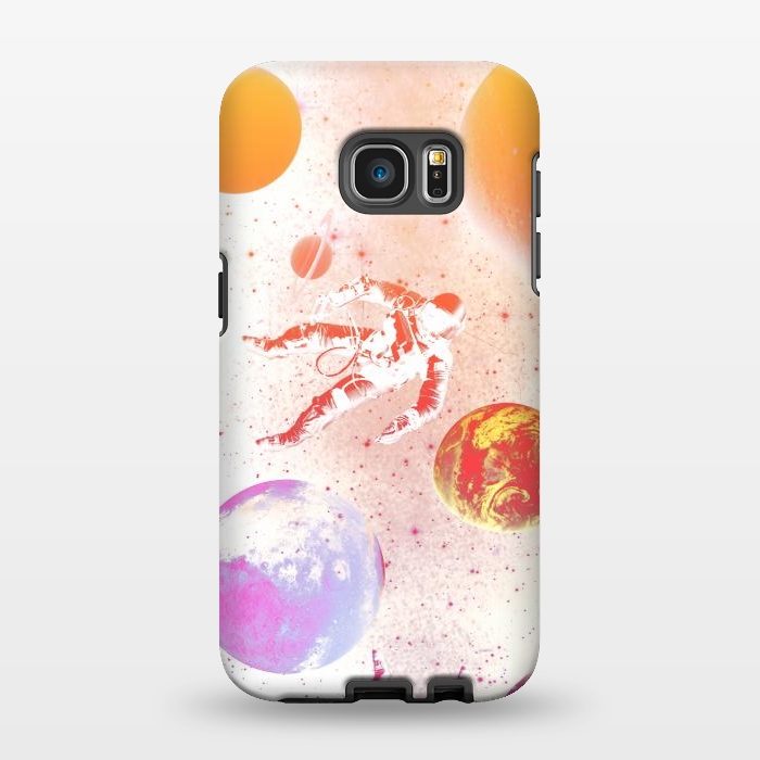 Galaxy S7 EDGE StrongFit Astronaut in Space - Colorful gradient by Oana 
