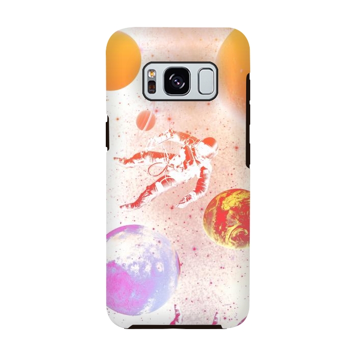 Galaxy S8 StrongFit Astronaut in Space - Colorful gradient by Oana 