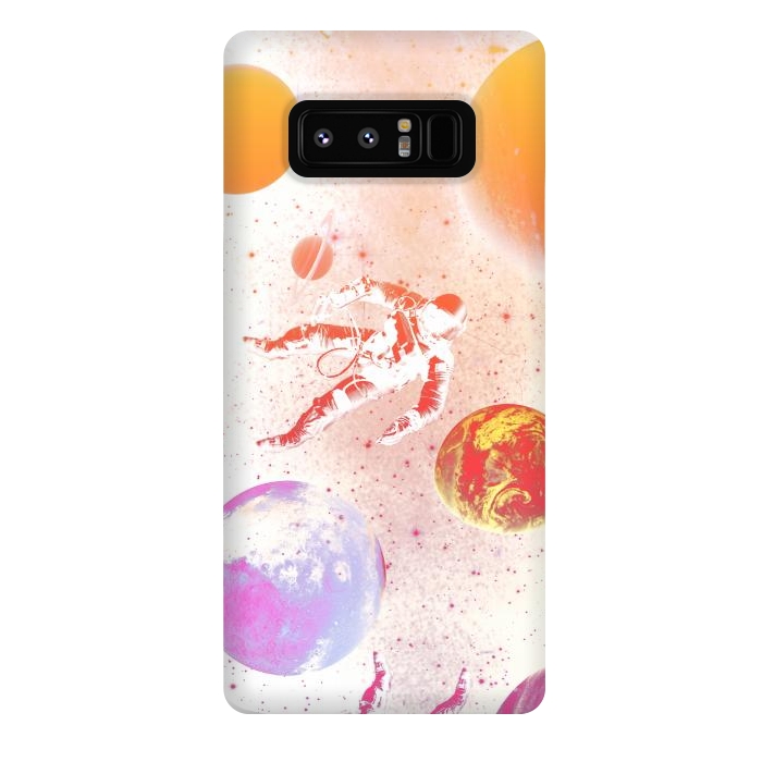 Galaxy Note 8 StrongFit Astronaut in Space - Colorful gradient by Oana 