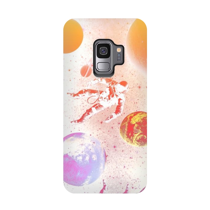 Galaxy S9 StrongFit Astronaut in Space - Colorful gradient by Oana 