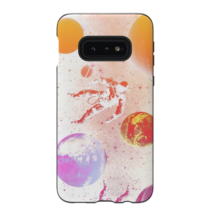 Galaxy S10e StrongFit Astronaut in Space - Colorful gradient by Oana 